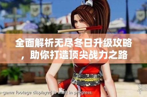 全面解析无尽冬日升级攻略，助你打造顶尖战力之路