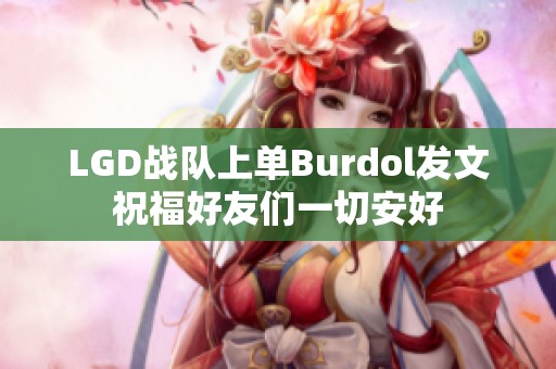 LGD战队上单Burdol发文祝福好友们一切安好