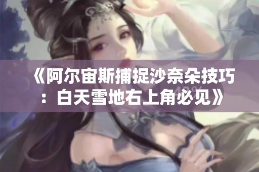 《阿尔宙斯捕捉沙奈朵技巧：白天雪地右上角必见》