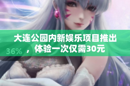 大连公园内新娱乐项目推出，体验一次仅需30元