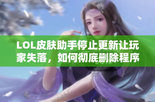 LOL皮肤助手停止更新让玩家失落，如何彻底删除程序？