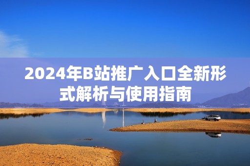 2024年B站推广入口全新形式解析与使用指南