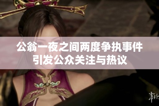 公翁一夜之间两度争执事件引发公众关注与热议