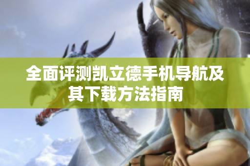 全面评测凯立德手机导航及其下载方法指南