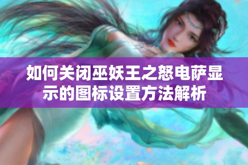 如何关闭巫妖王之怒电萨显示的图标设置方法解析