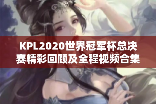 KPL2020世界冠军杯总决赛精彩回顾及全程视频合集