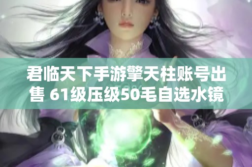 君临天下手游擎天柱账号出售 61级压级50毛自选水镜优惠活动