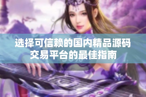 选择可信赖的国内精品源码交易平台的最佳指南