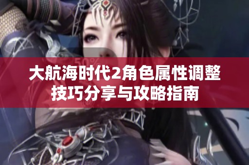 大航海时代2角色属性调整技巧分享与攻略指南