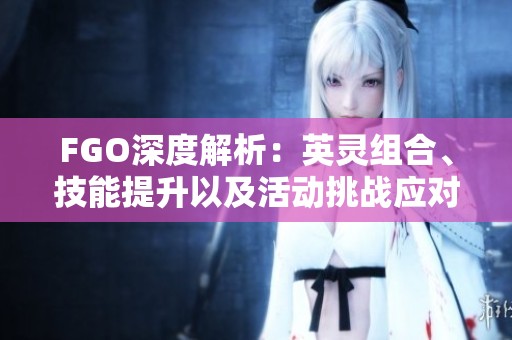 FGO深度解析：英灵组合、技能提升以及活动挑战应对策略指南