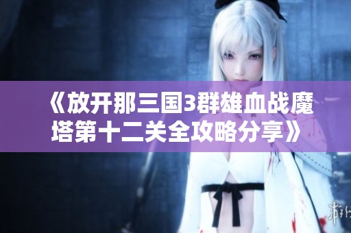 《放开那三国3群雄血战魔塔第十二关全攻略分享》