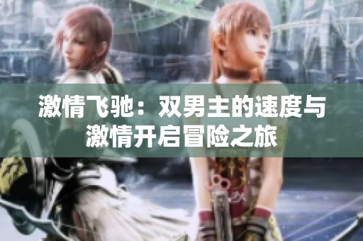 激情飞驰：双男主的速度与激情开启冒险之旅