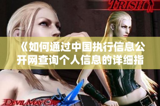《如何通过中国执行信息公开网查询个人信息的详细指南》