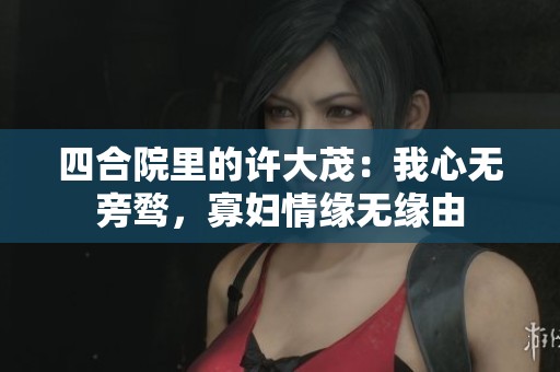 四合院里的许大茂：我心无旁骛，寡妇情缘无缘由