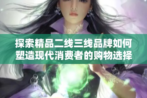 探索精品二线三线品牌如何塑造现代消费者的购物选择