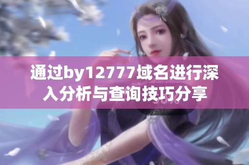 通过by12777域名进行深入分析与查询技巧分享