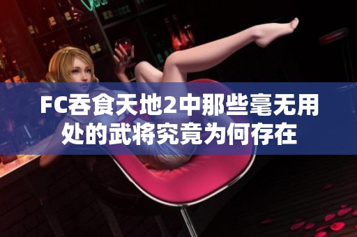 FC吞食天地2中那些毫无用处的武将究竟为何存在