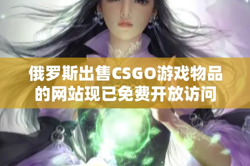 俄罗斯出售CSGO游戏物品的网站现已免费开放访问