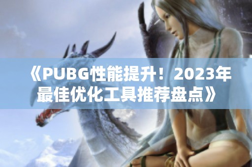 《PUBG性能提升！2023年最佳优化工具推荐盘点》