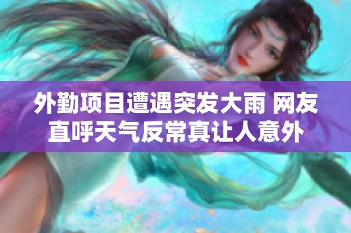 外勤项目遭遇突发大雨 网友直呼天气反常真让人意外