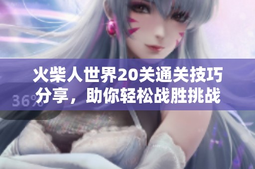 火柴人世界20关通关技巧分享，助你轻松战胜挑战