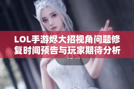 LOL手游烬大招视角问题修复时间预告与玩家期待分析