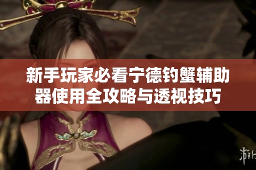 新手玩家必看宁德钓蟹辅助器使用全攻略与透视技巧