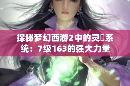 探秘梦幻西游2中的灵箓系统：7级163的强大力量