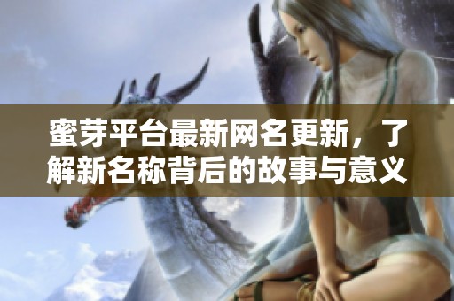 蜜芽平台最新网名更新，了解新名称背后的故事与意义