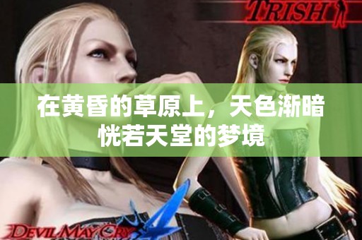 在黄昏的草原上，天色渐暗恍若天堂的梦境