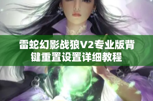 雷蛇幻影战狼V2专业版背键重置设置详细教程