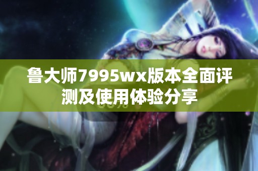 鲁大师7995wx版本全面评测及使用体验分享