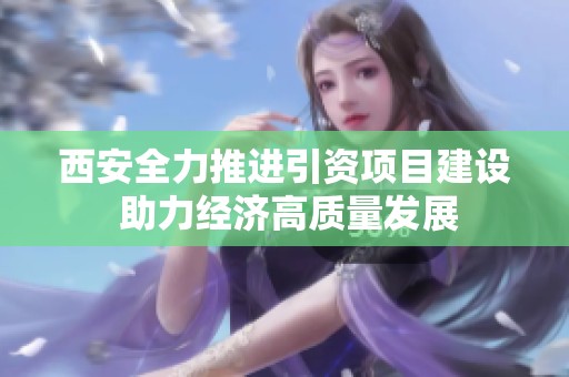 西安全力推进引资项目建设 助力经济高质量发展
