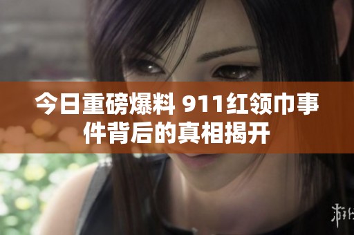 今日重磅爆料 911红领巾事件背后的真相揭开