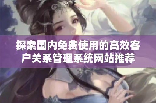 探索国内免费使用的高效客户关系管理系统网站推荐