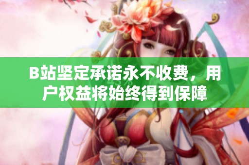 B站坚定承诺永不收费，用户权益将始终得到保障