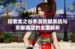 探索龙之谷手游贡献系统与贡献商店的全面解析