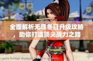 全面解析无尽冬日升级攻略，助你打造顶尖战力之路