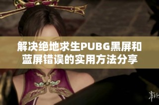解决绝地求生PUBG黑屏和蓝屏错误的实用方法分享
