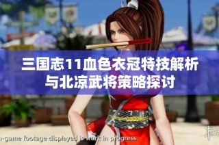 三国志11血色衣冠特技解析与北凉武将策略探讨