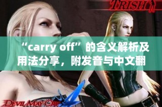 “carry off”的含义解析及用法分享，附发音与中文翻译