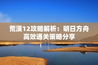 荒漠12攻略解析：明日方舟高效通关策略分享