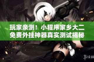 玩家亲测！小程序家乡大二免费外挂神器真实测试揭秘