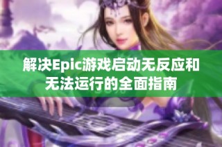 解决Epic游戏启动无反应和无法运行的全面指南