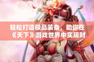 轻松打造极品装备，助你在《天下》游戏世界中实现财富自由