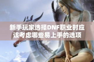 新手玩家选择DNF职业时应该考虑哪些易上手的选项