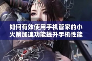 如何有效使用手机管家的小火箭加速功能提升手机性能
