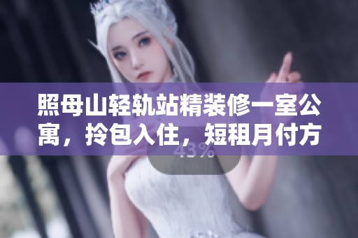 照母山轻轨站精装修一室公寓，拎包入住，短租月付方便实惠