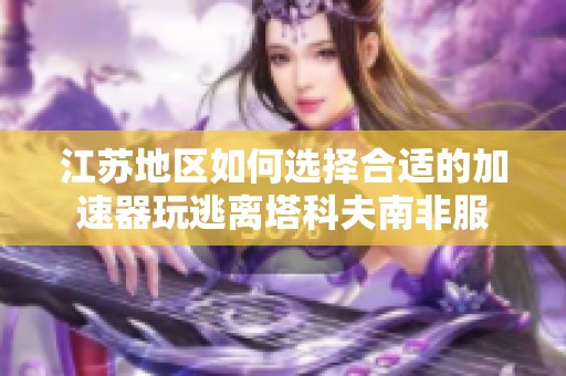 江苏地区如何选择合适的加速器玩逃离塔科夫南非服