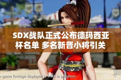 SDX战队正式公布德玛西亚杯名单 多名新晋小将引关注